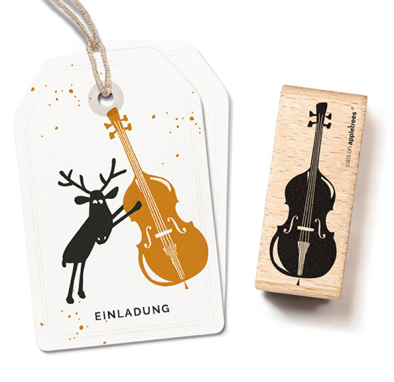 Holzstempel Cello