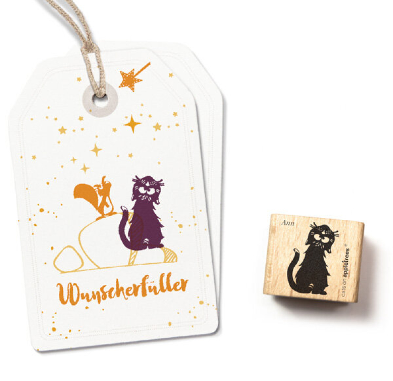 Holzstempel Katze Ann
