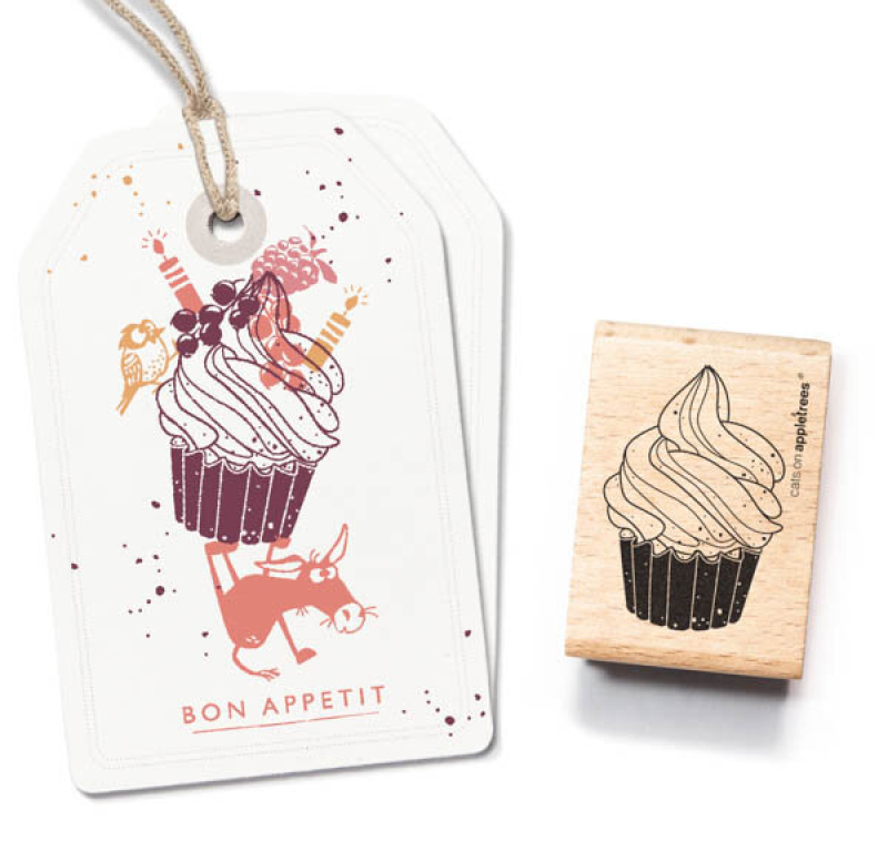 Holzstempel Cupcake 2