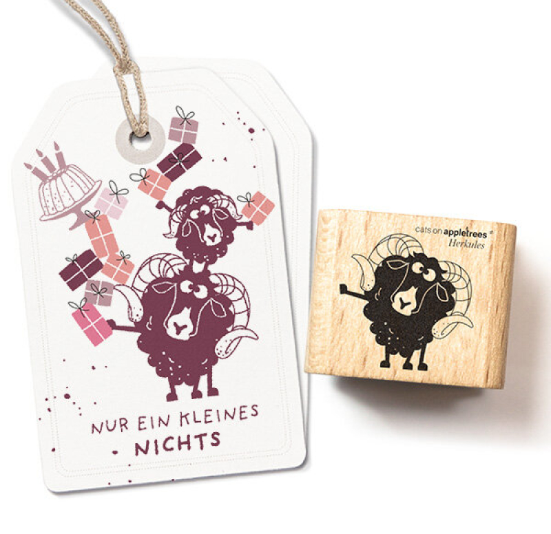 Holzstempel Ouessant Schaf Herkules