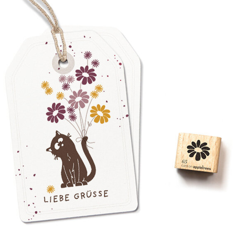 Holzstempel Blüte 65