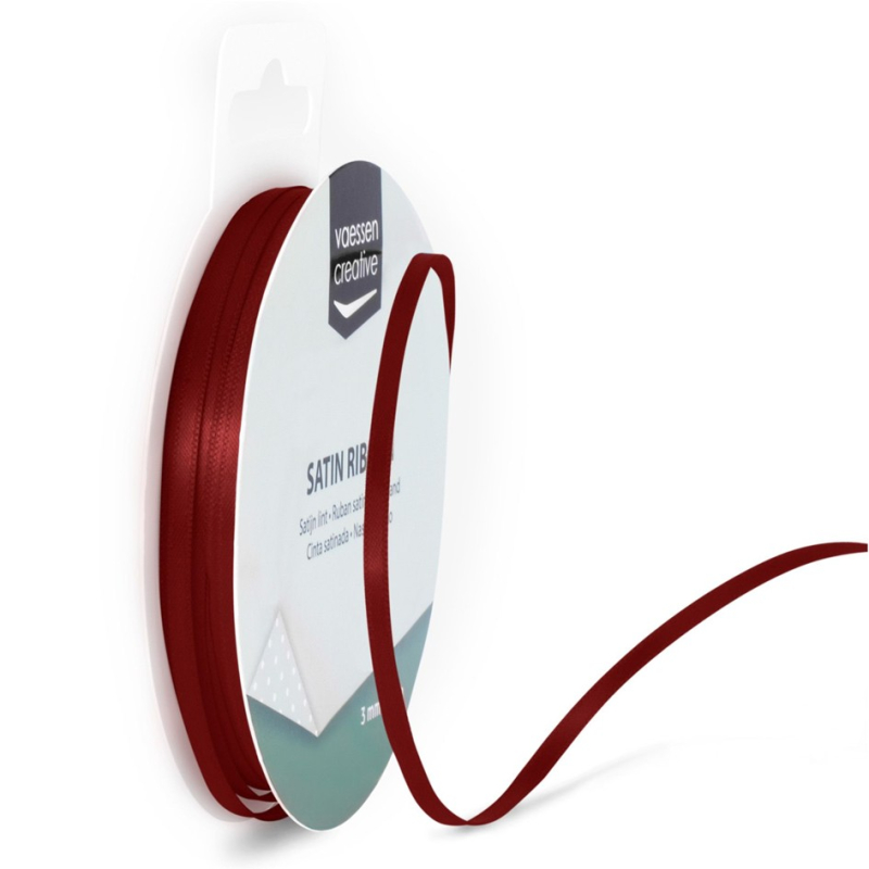 Satinband dunkelrot - 3 mm