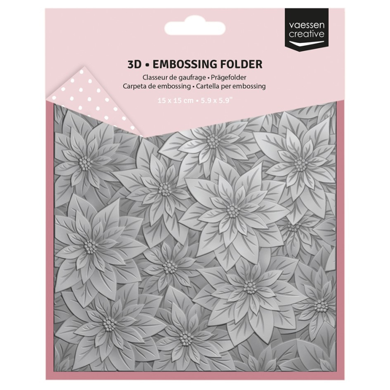 Prägeschablone 3D Weihnachtsrose
