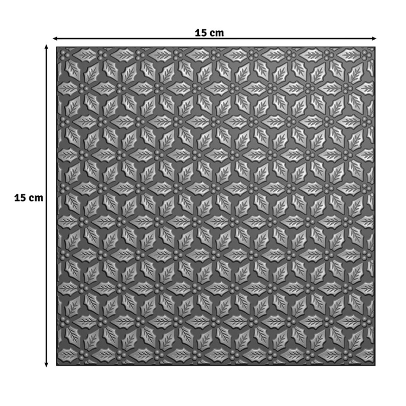 Prägeschablone 3D Stechpalmenblätter