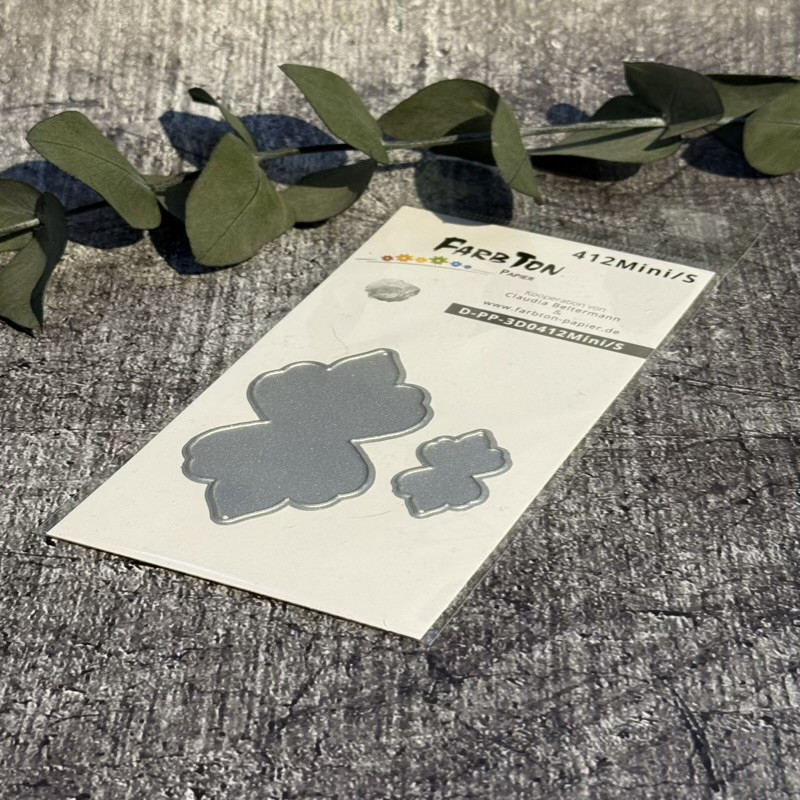 Stanzschablone für Kreppblumen Grösse Mini und S (Nr. 412)