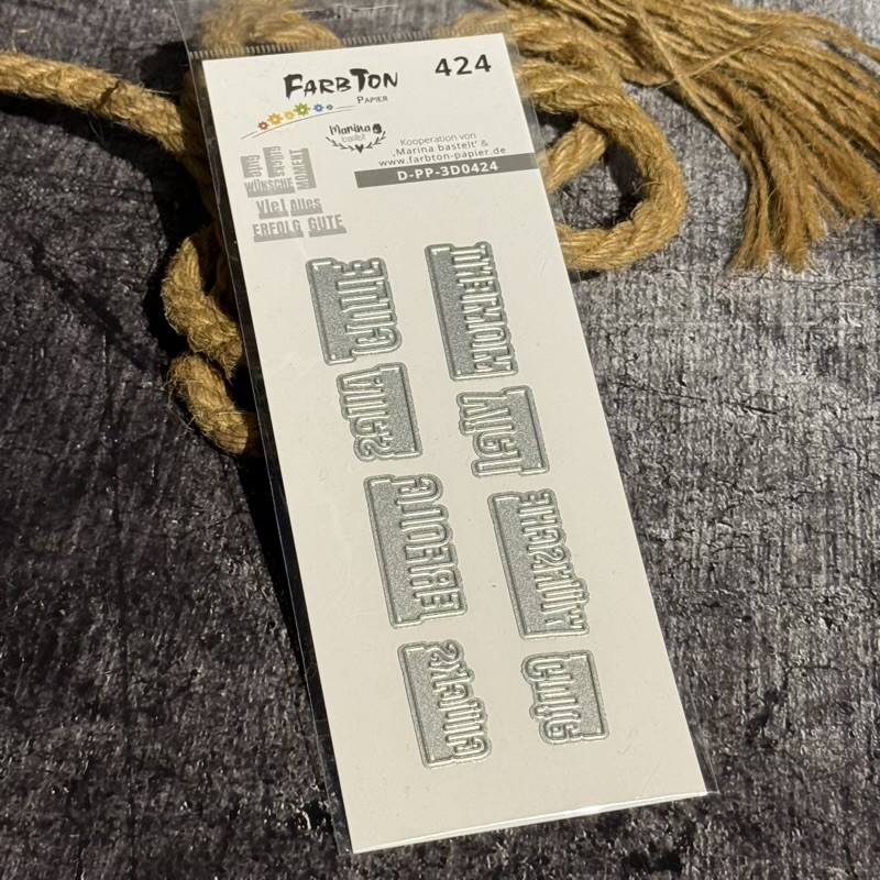 Stanzschablonen-Set Zusatz Texte Mini gute Wünsche