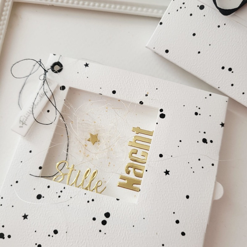 Stanzschablonen-Set Zusatz Schriftstanzen - Stille Nacht & Frohe Weihnachten