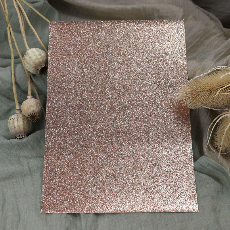 Glitterpapier selbstklebend - champagner