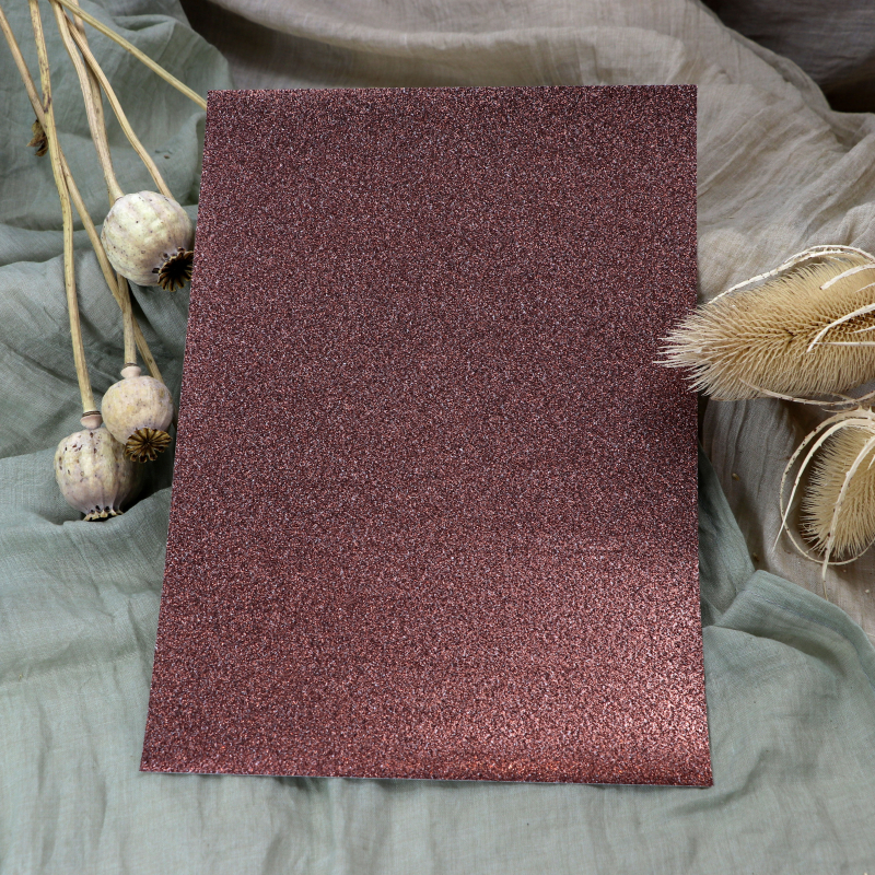 Glitterpapier selbstklebend - braun *