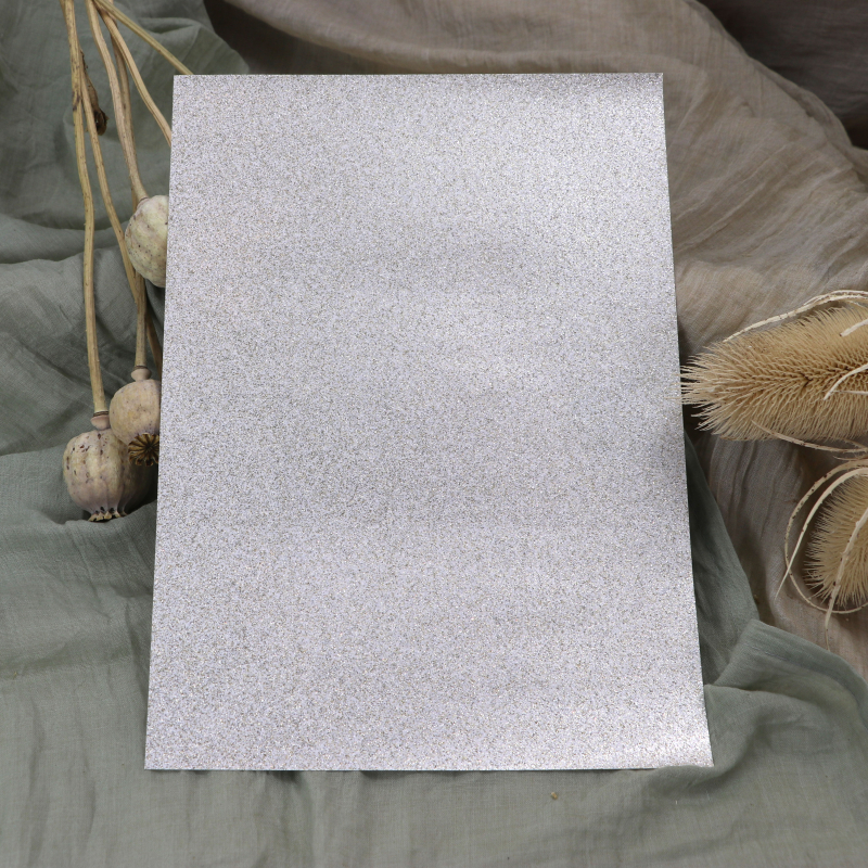 Glitterpapier selbstklebend - weiss brillant