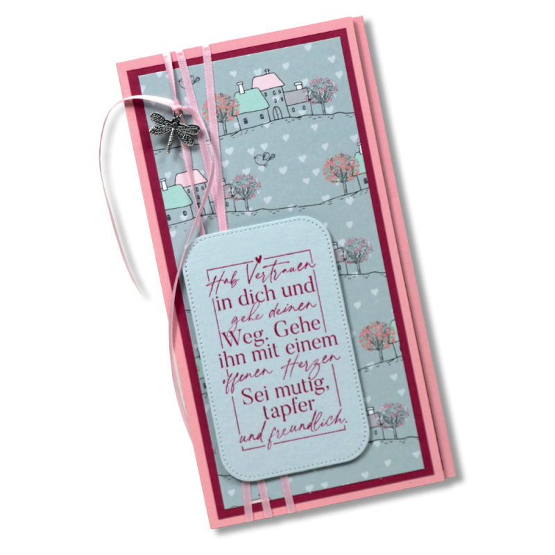 Anleitung Faltkarte mit Einstecklasche