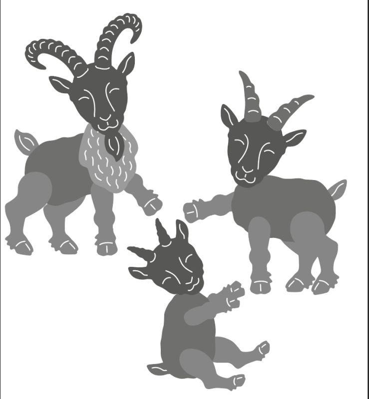 Stanzschablonen-Set Steinbockfamilie Derungs