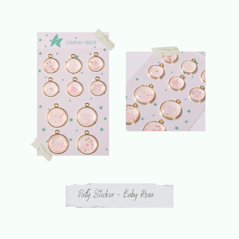 Metallanhänger - rosa Blütentraum