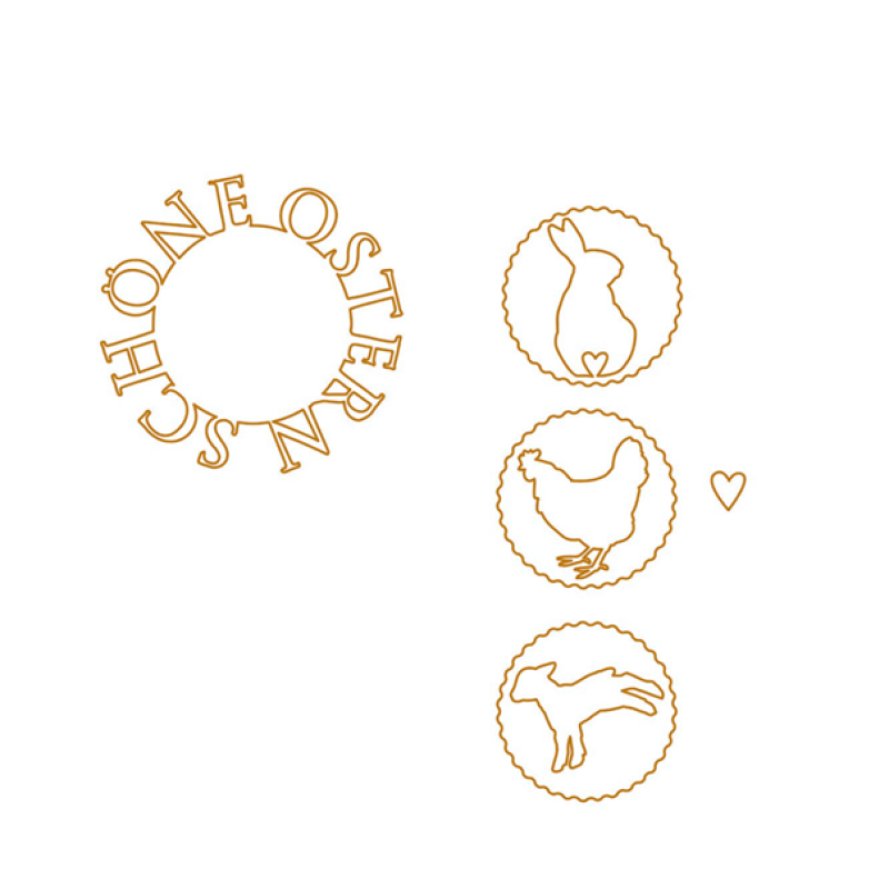 Stanzschablonen-Set Schöne Ostern mit Aufleger