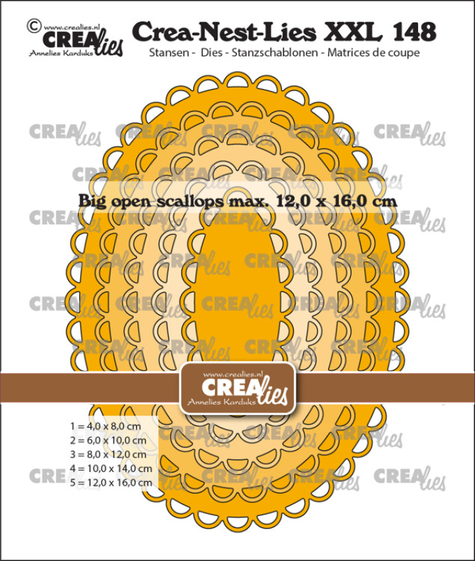 Stanzschablonen-Set Oval mit Rosettenmuster *