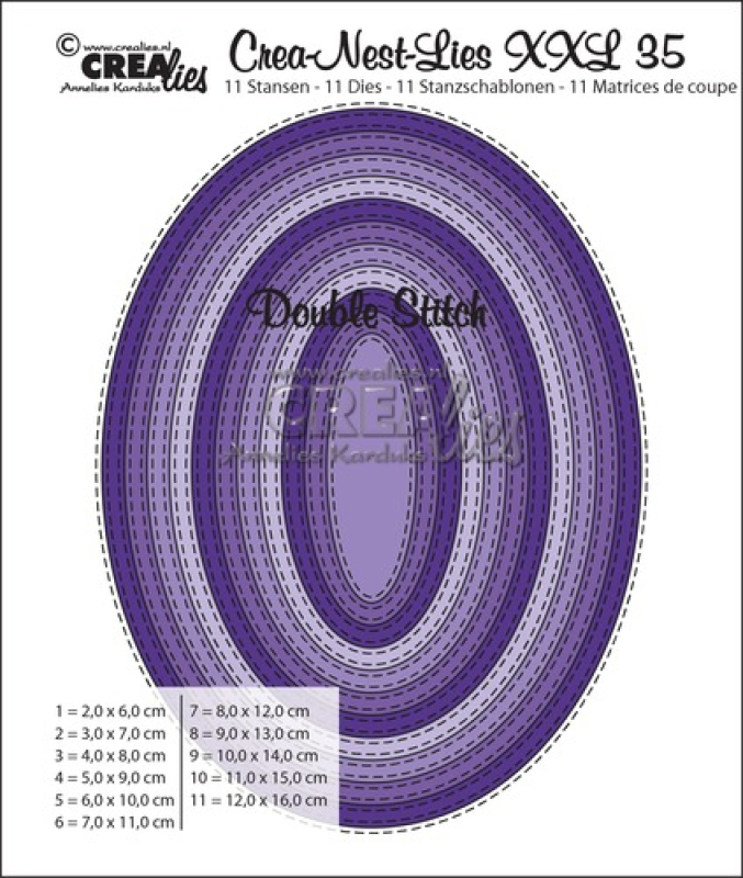 Stanzschablonen-Set Oval mit Naht