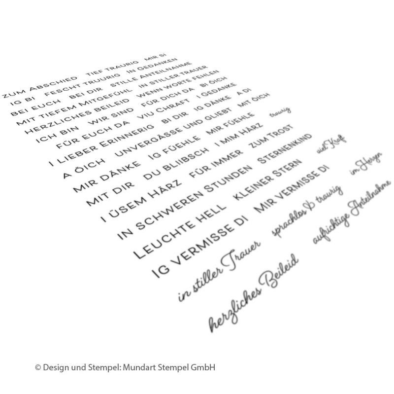 Klarsichtstempel-Set XL Trauer *