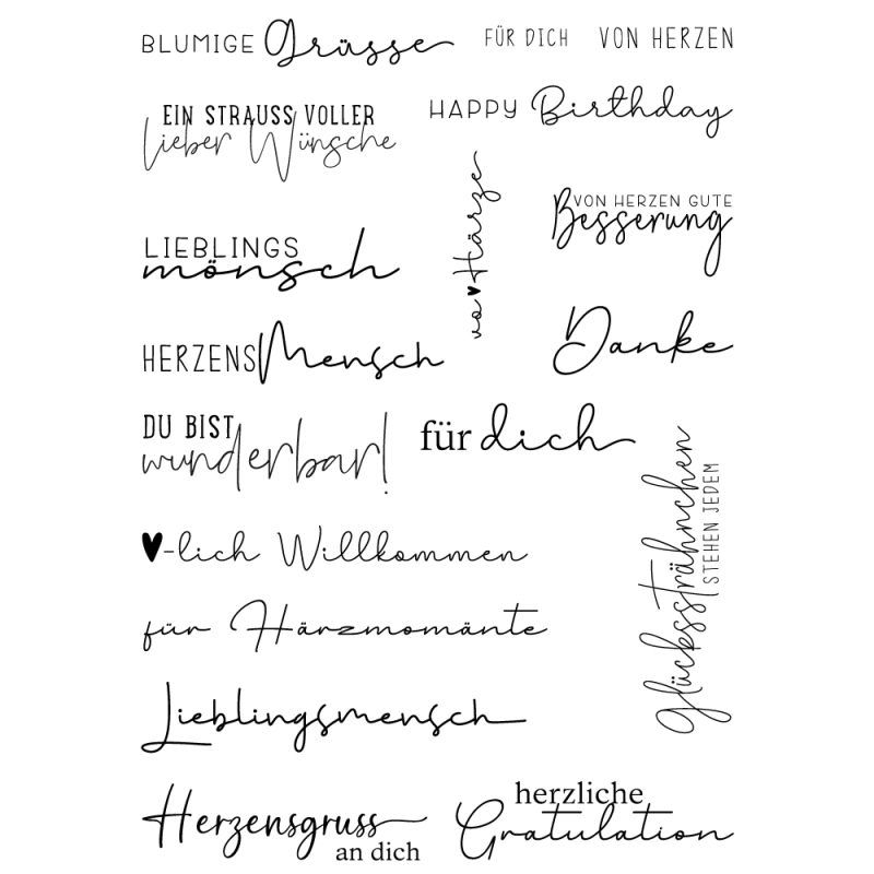 Klarsichtstempel-Set XL Herzmomente
