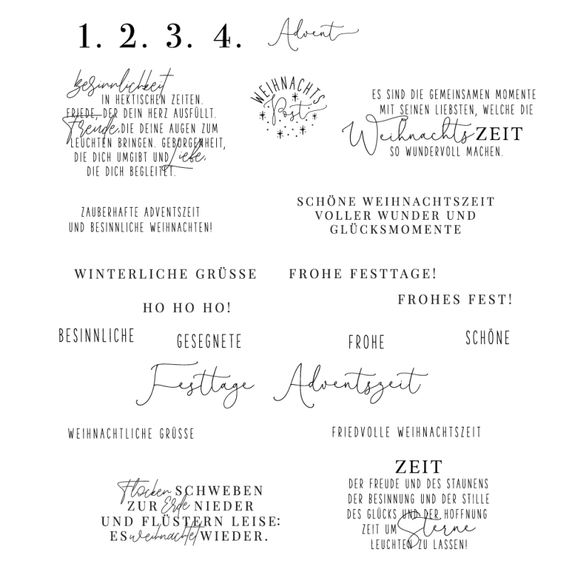 Klarsichtstempel-Set XL Advent & Weihnachten