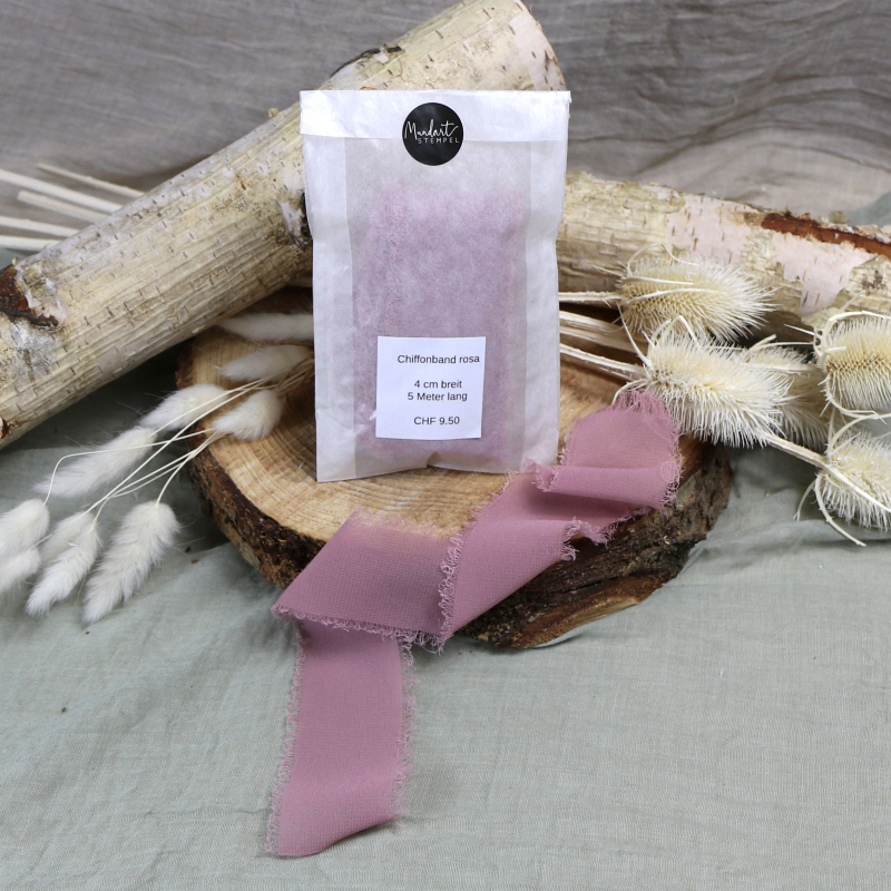 Chiffonband rosa (5 Meter lang)