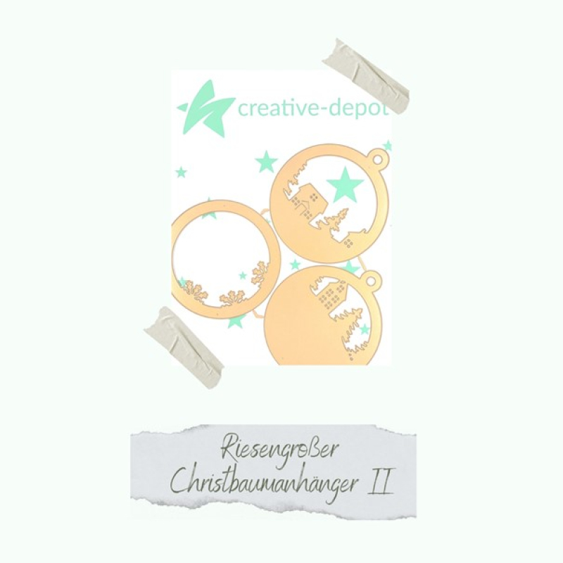 Stanzschablonen-Set riesengrosser Christbaumanhänger