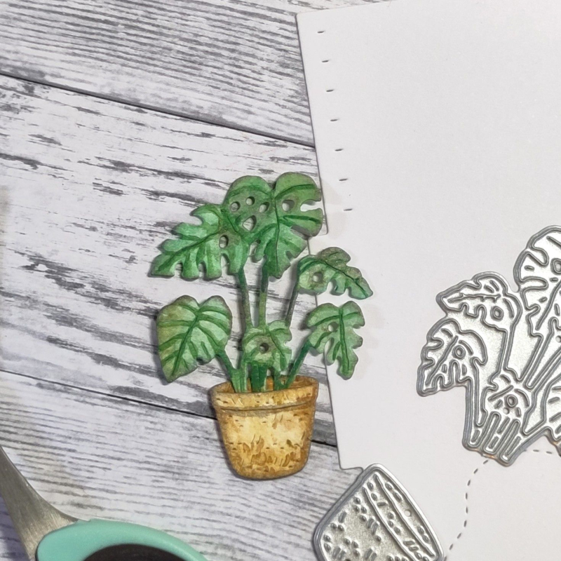 Stanzschablonen-Set Monstera im Topf