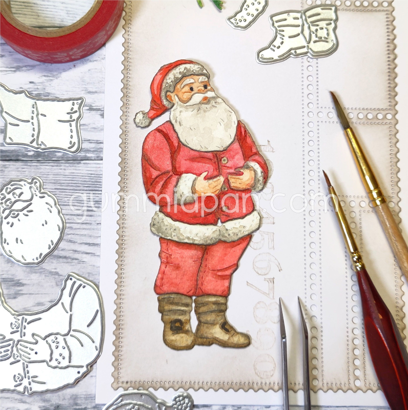 Stanzschablonen-Set Weihnachtsmann *