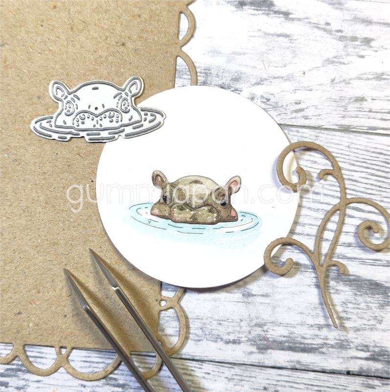 Stanzschablone Nilpferd