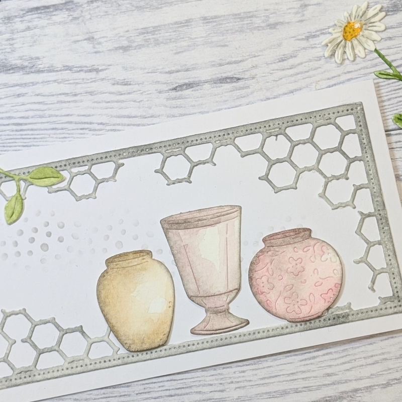 Stanzschablonen-Set drei Vasen