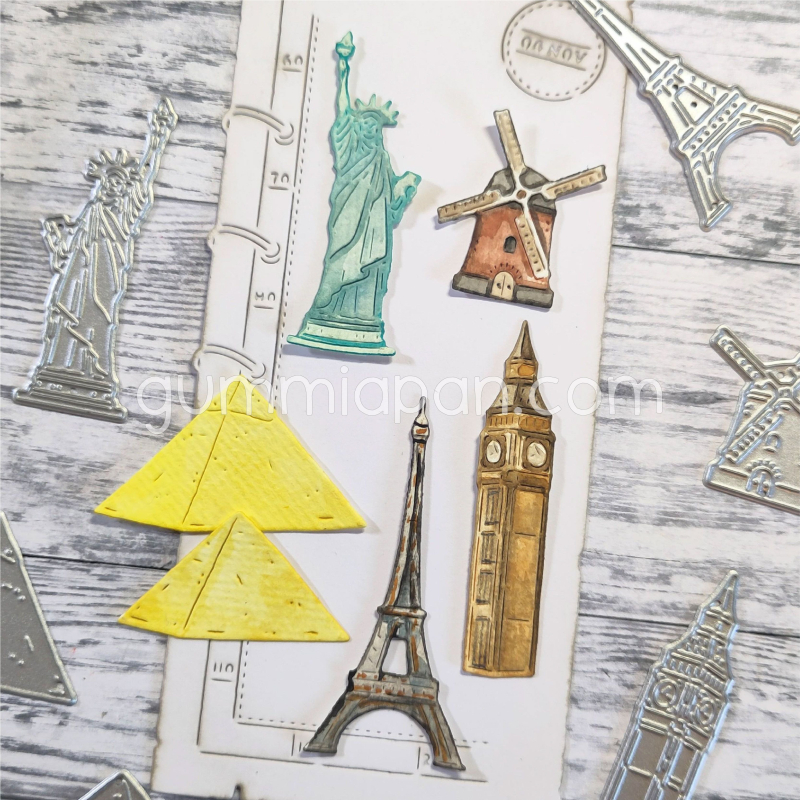 Stanzschablonen-Set Sehenswürdigkeiten