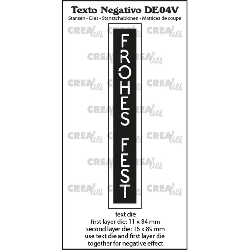 Stanzschablone Frohes Fest (vertikal)