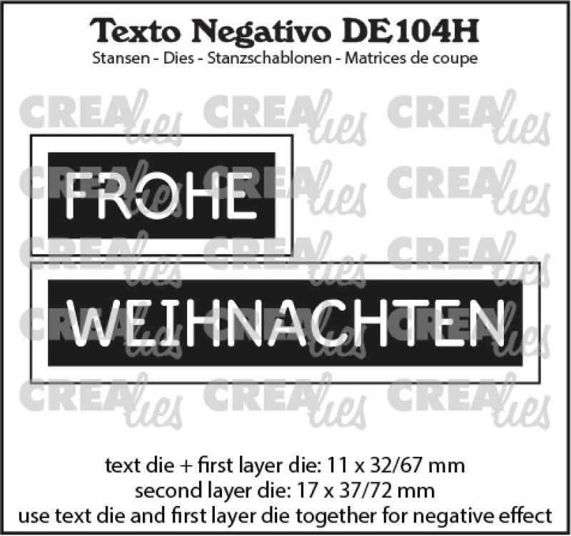 Stanzschablone frohe Weihnachten (horizontal)