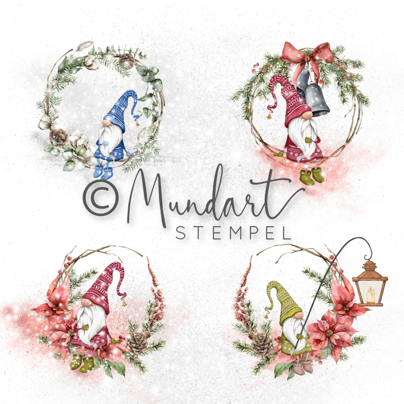 Designpapier Wichtelkränze