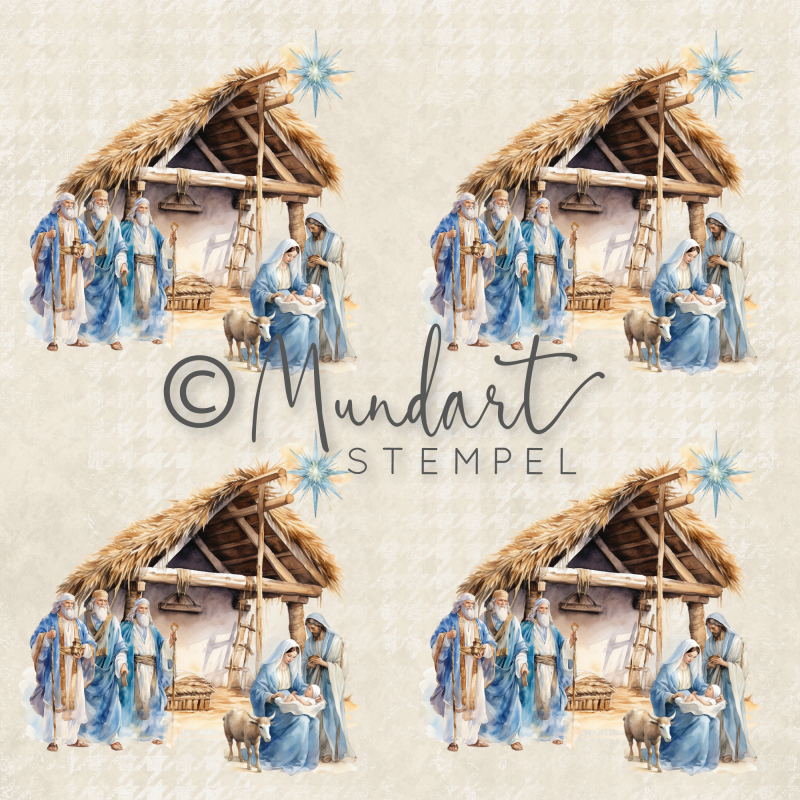 Designpapier Geburt Jesus