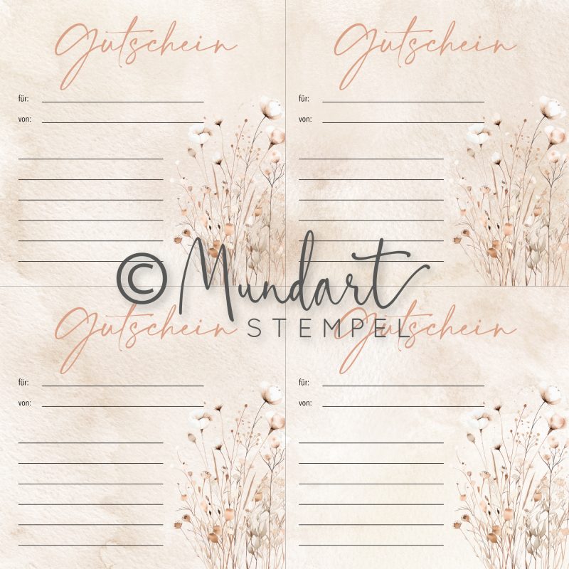 Designpapier Gutschein