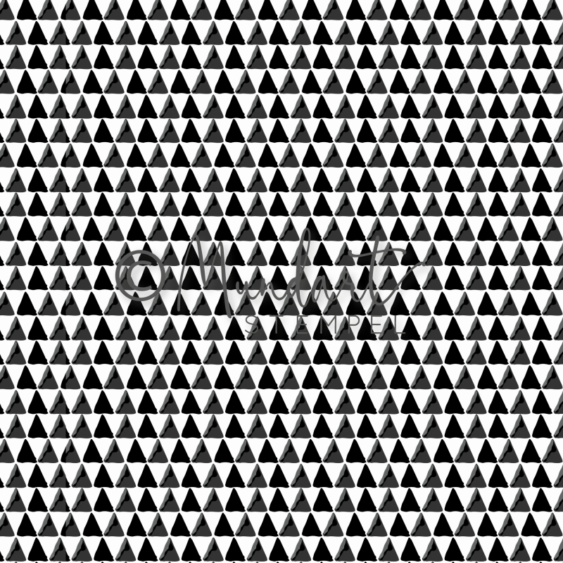 Designpapier Dreiecksmuster schwarz/weiss