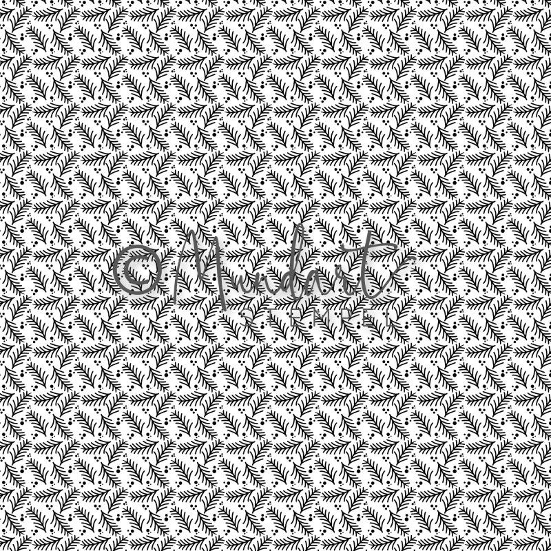 Designpapier Zweige schwarz/weiss