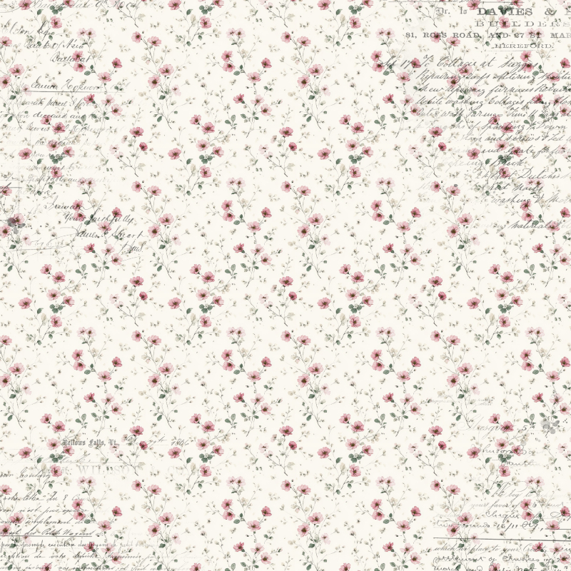 Designpapier zarte Blumen