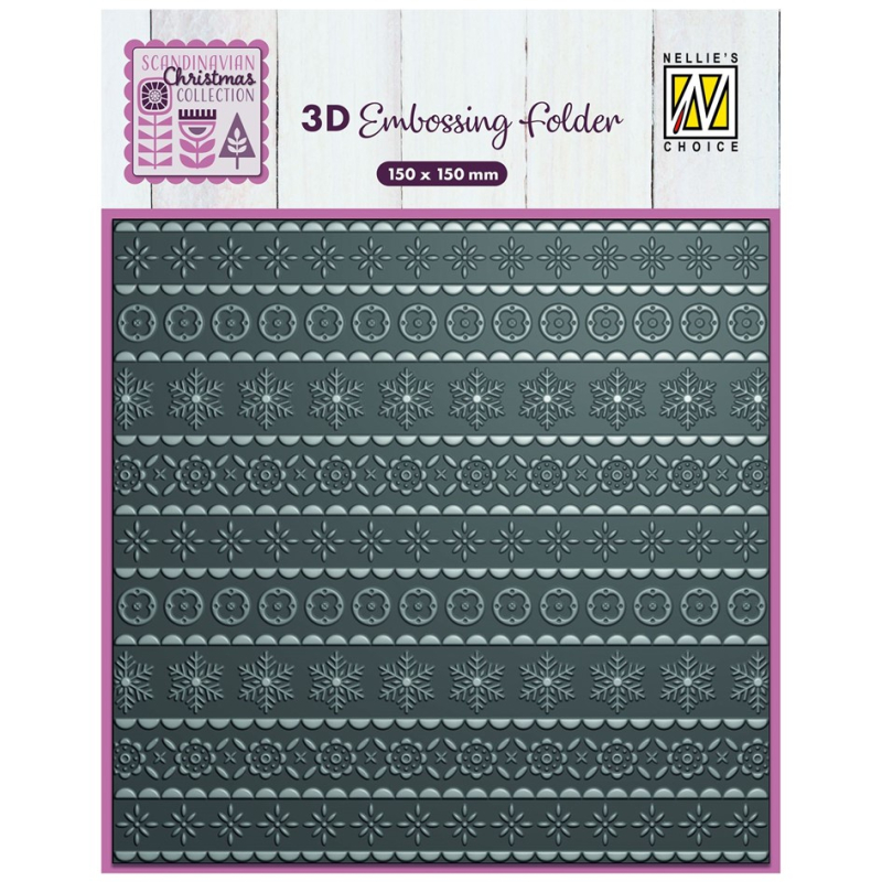 Prägeschablone 3D Skandinavische Weihnachten