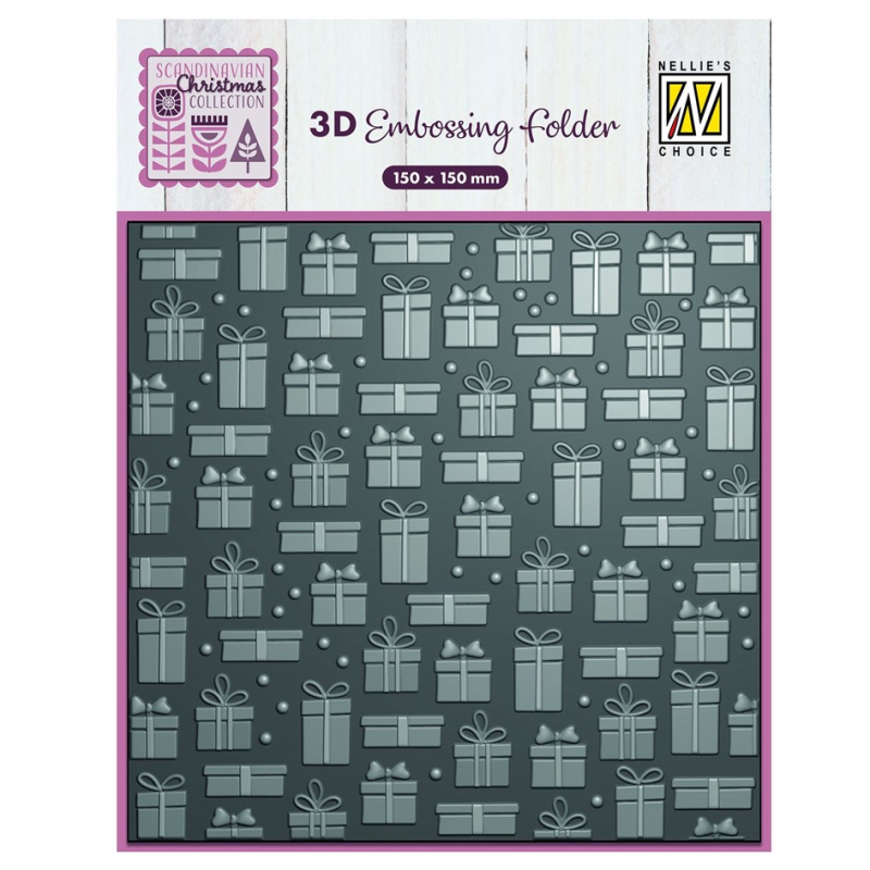 Prägeschablone 3D Geschenke