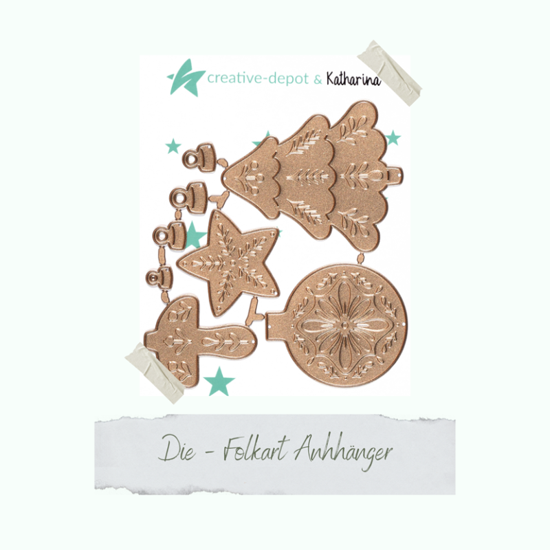 Stanzschablonen-Set Folkart Anhänger