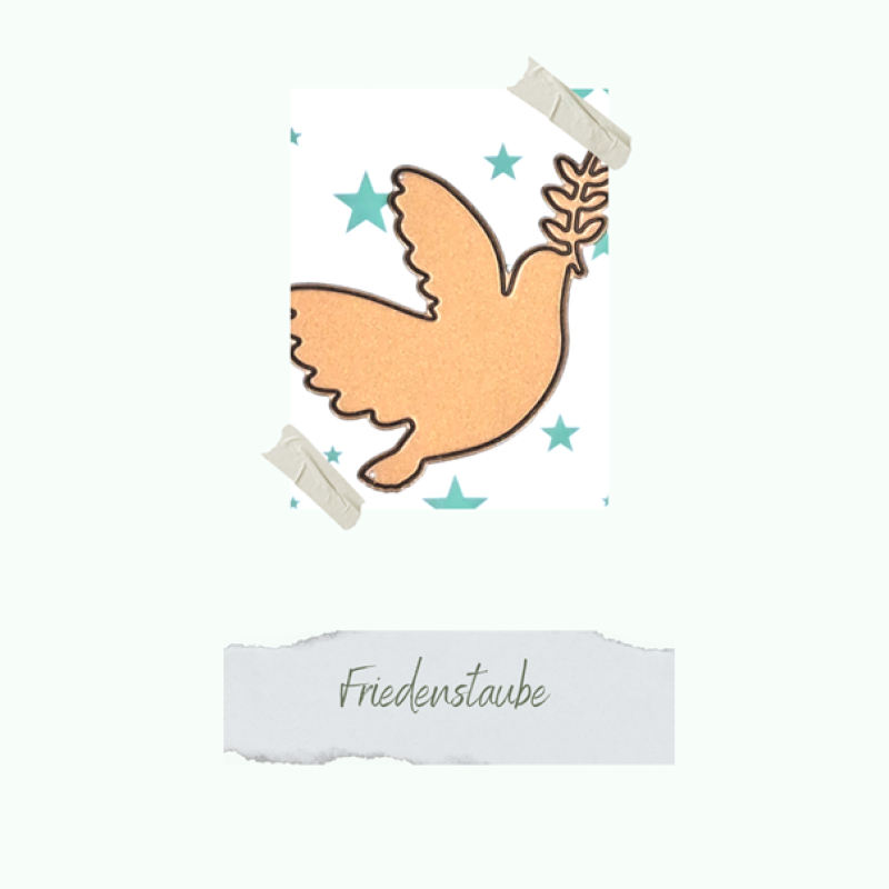 Stanzschablone Friedenstaube