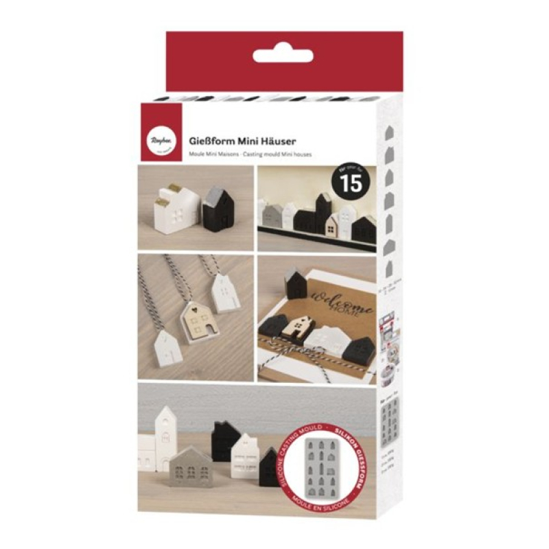 Giessform Silikon Mini Häuser
