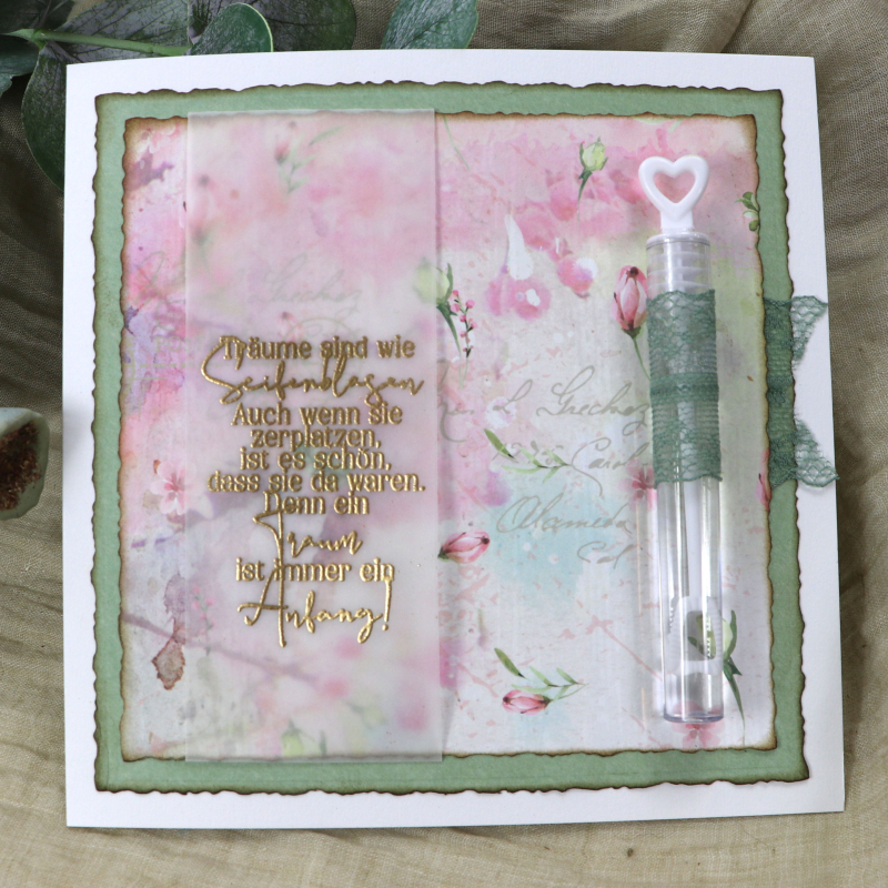 Holzstempel Träume sind wie Seifenblasen