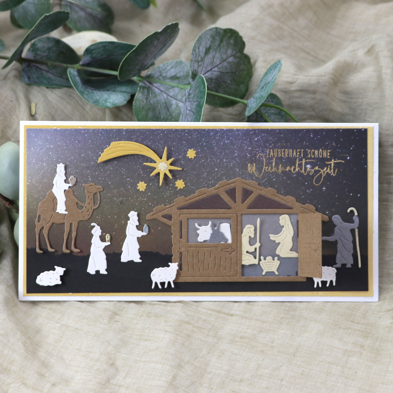 Stanzschablonen-Set Maria und Josef mit Jesuskind