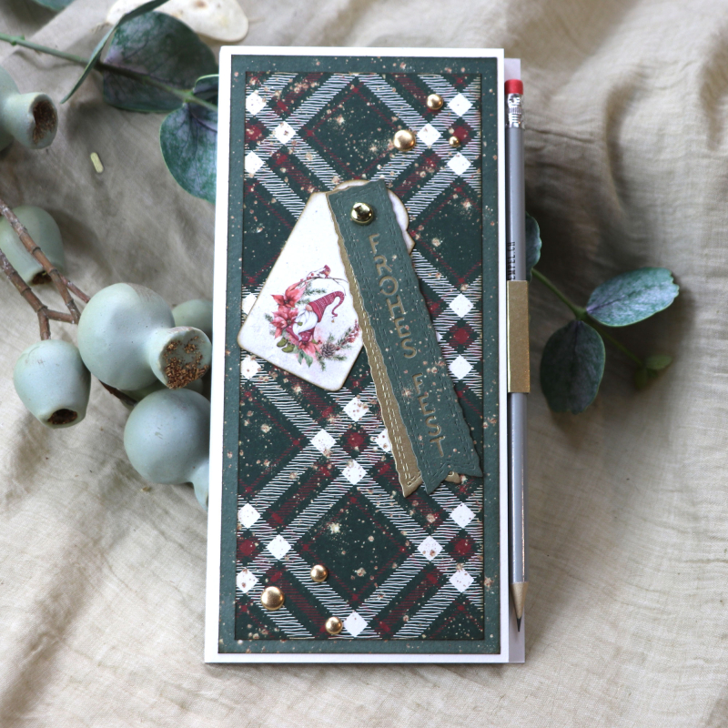 Designpapier kariert grün (doppelseitig bedruckt)