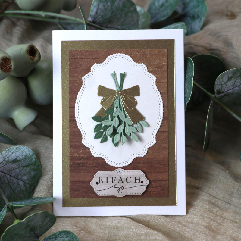 Stanzschablonen-Set Mistelzweig und Schleife