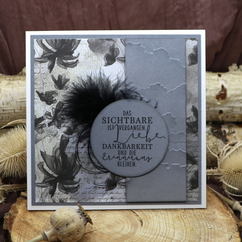 Holzstempel das Sichtbare ist vergangen