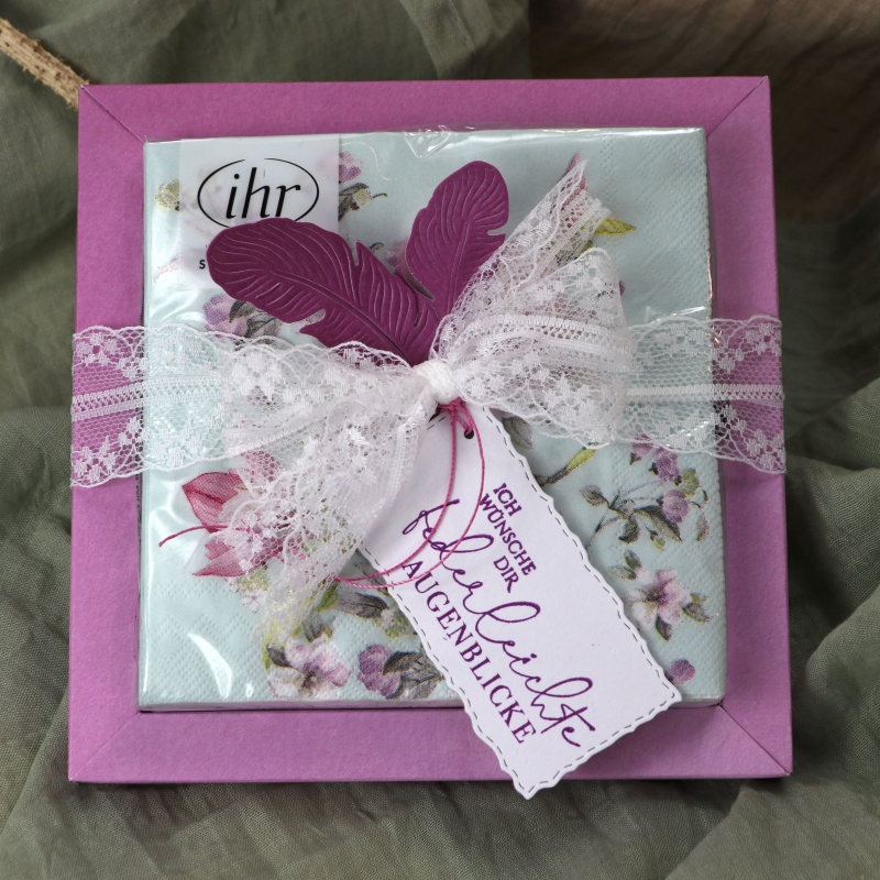 Stanzschablonen-Set Rechteck mit Büttenrand