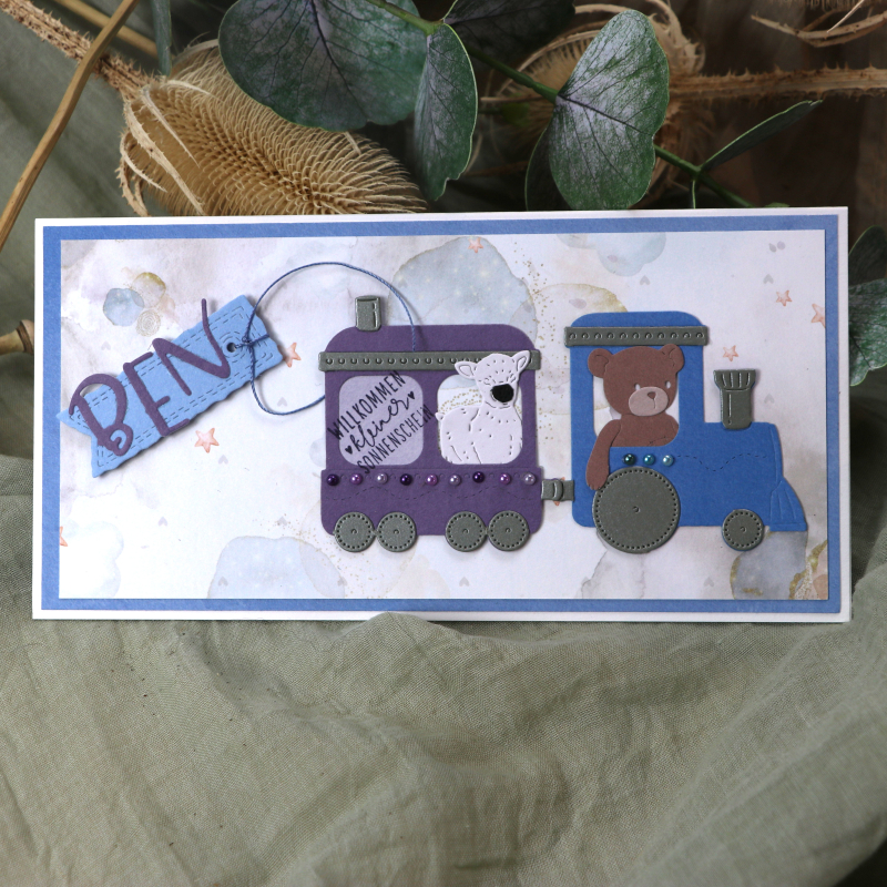 Stanzschablonen-Set kleiner Teddybär